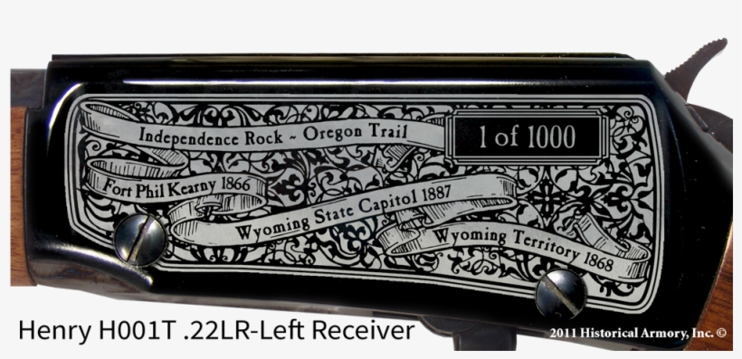 Wyoming State Pride Engraved Rifle, transparent png download