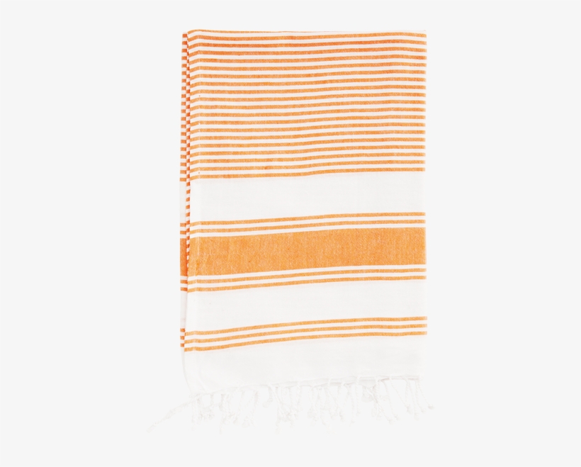 Orange Towel With White Stripes - Towel, transparent png download