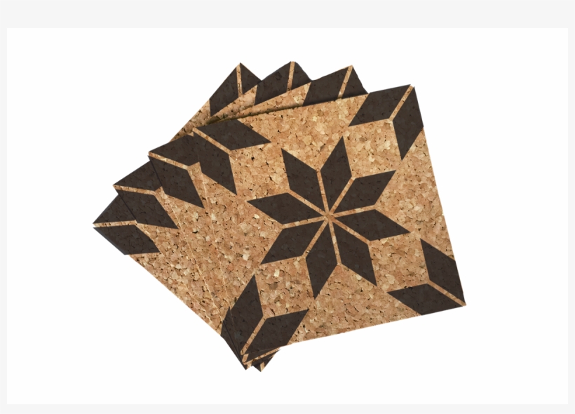 Eight-pointed Star Quilt Pattern Cork Coasters - Drink Coaster, transparent png download