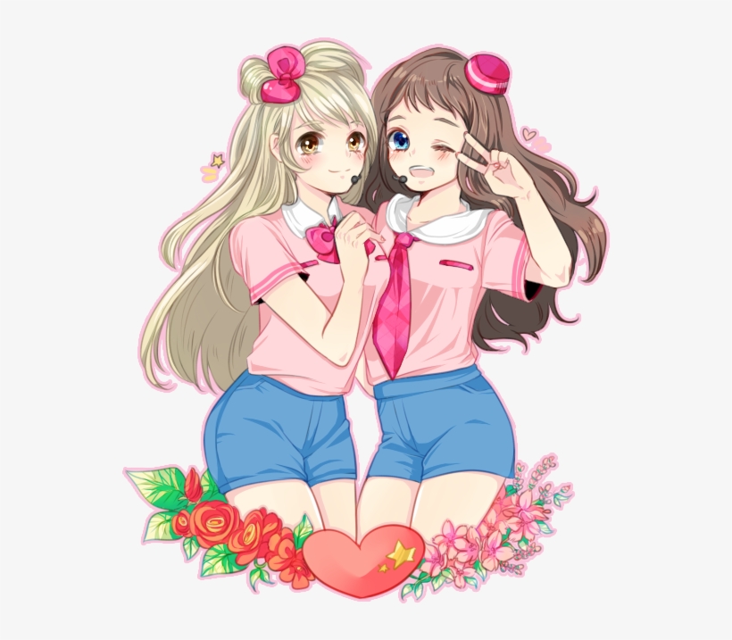 Minami Kotori And Shindou Ai Drawn By Keomi Syeon - Cartoon, transparent png download