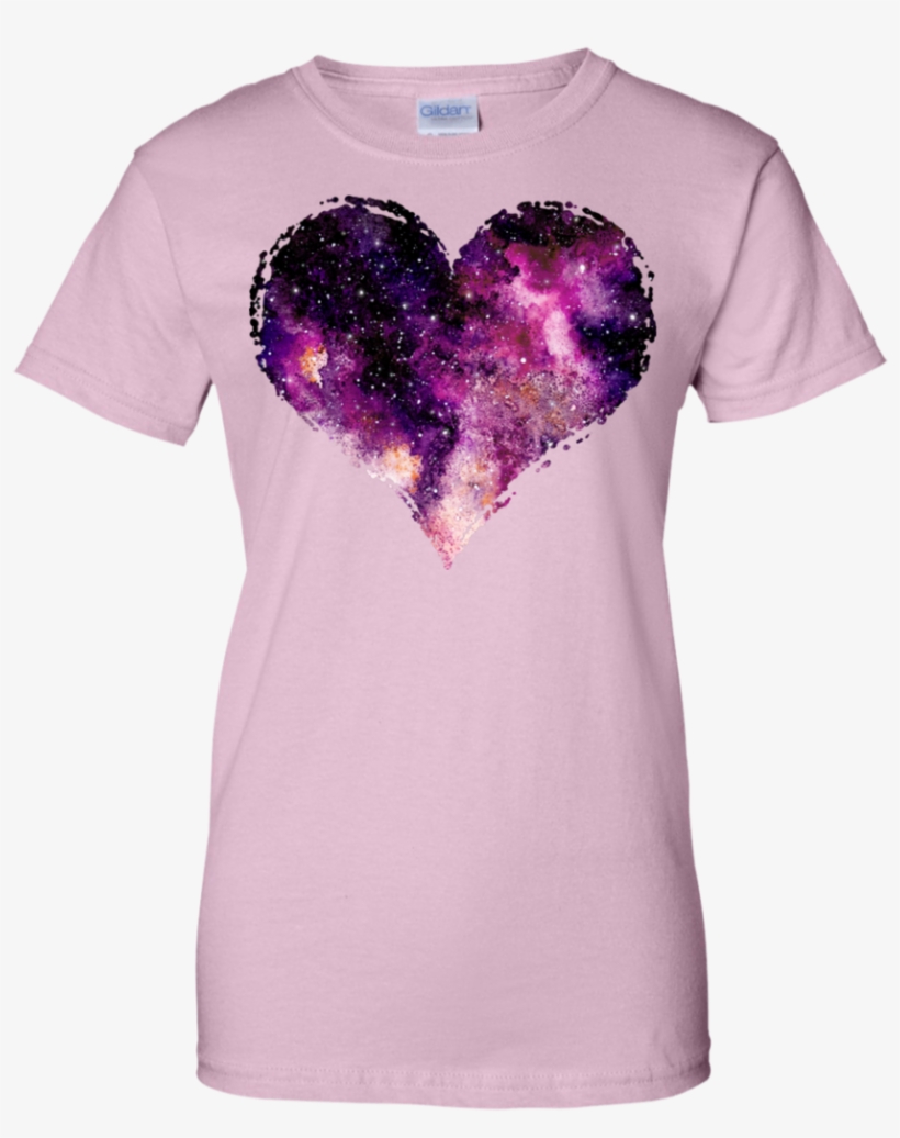 Galaxy Heart 01 T Shirt & Hoodie - Heart Slouchy V-neck Galaxy Heart 01, transparent png download