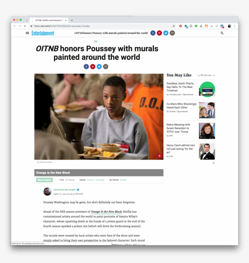 Screen Shot 2019 01 03 At - Samira Wiley Orange Is The New Black Authentic Autographed, transparent png download