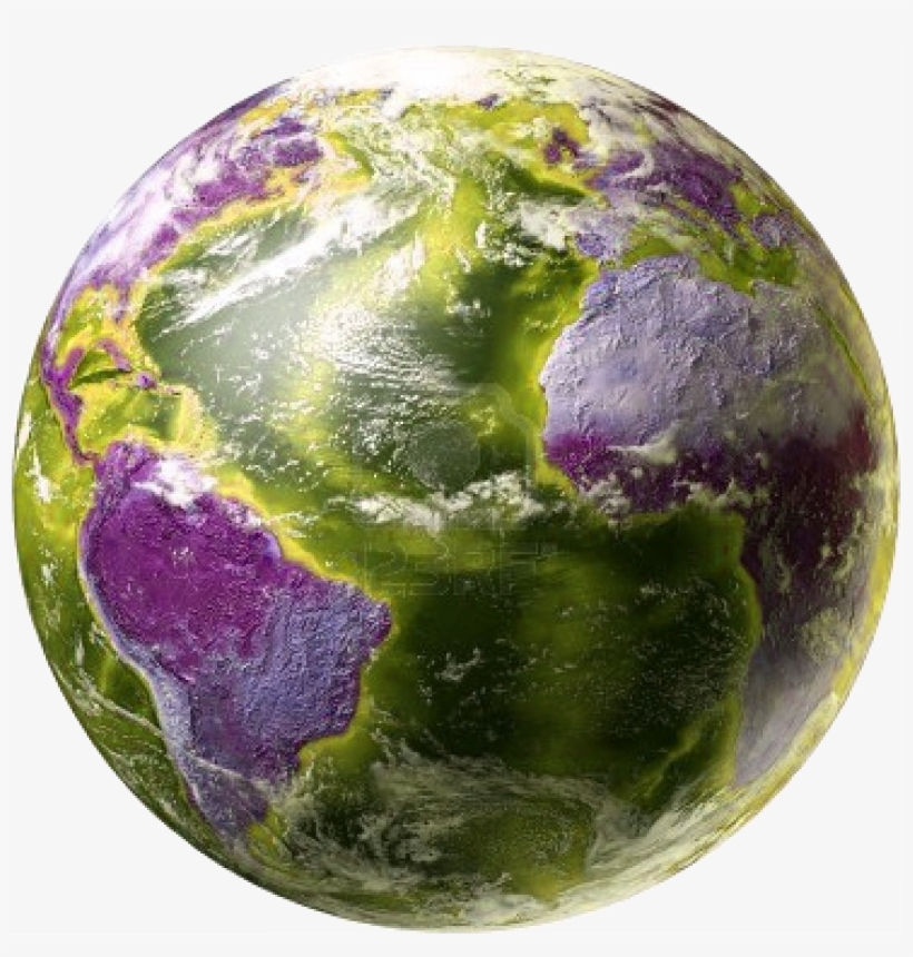 Earth - 3d Rendering Of Planet Earth Centered On Atlantic Ocean., transparent png download