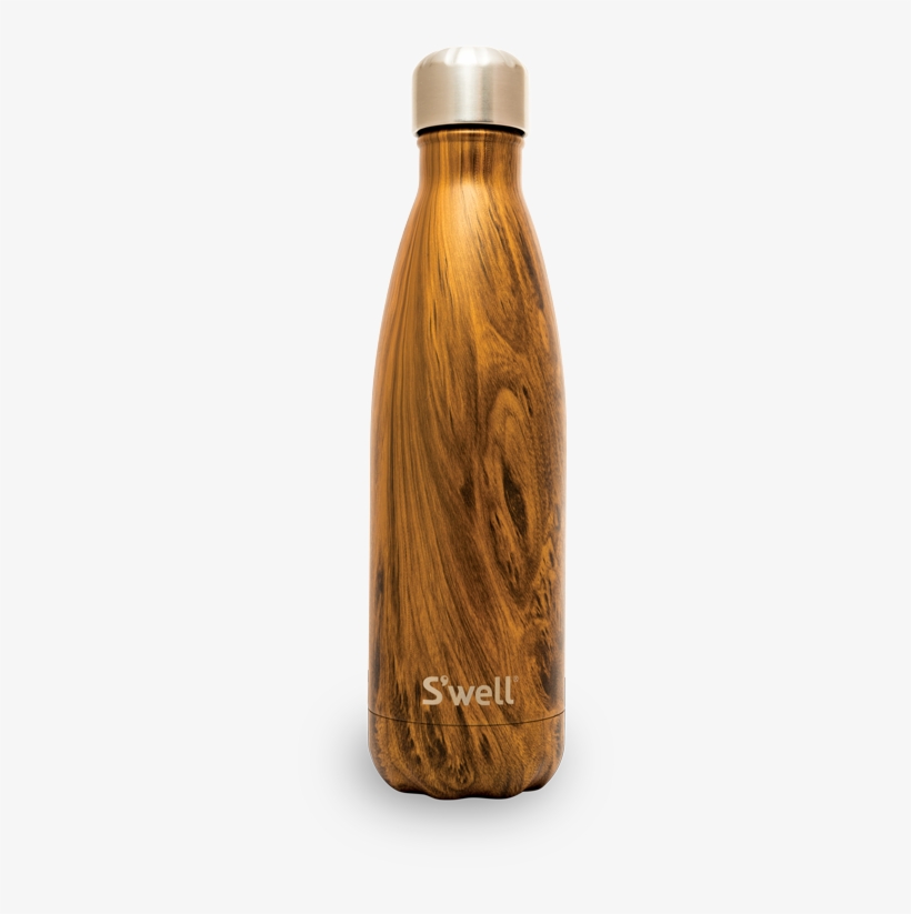 Vacuum Insulated Stainless Steel Water Bottles - Wood, transparent png download