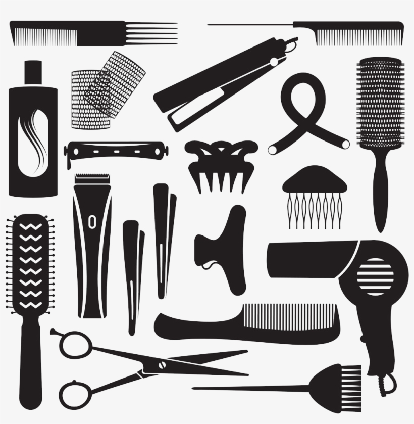 Clip Art Hair Silhouettes - Imagen Para Cartel De Peluqueria, transparent png download