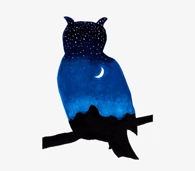 Owl Silhouette Painting Clip Art Transprent Png - Silhouette Owl, transparent png download