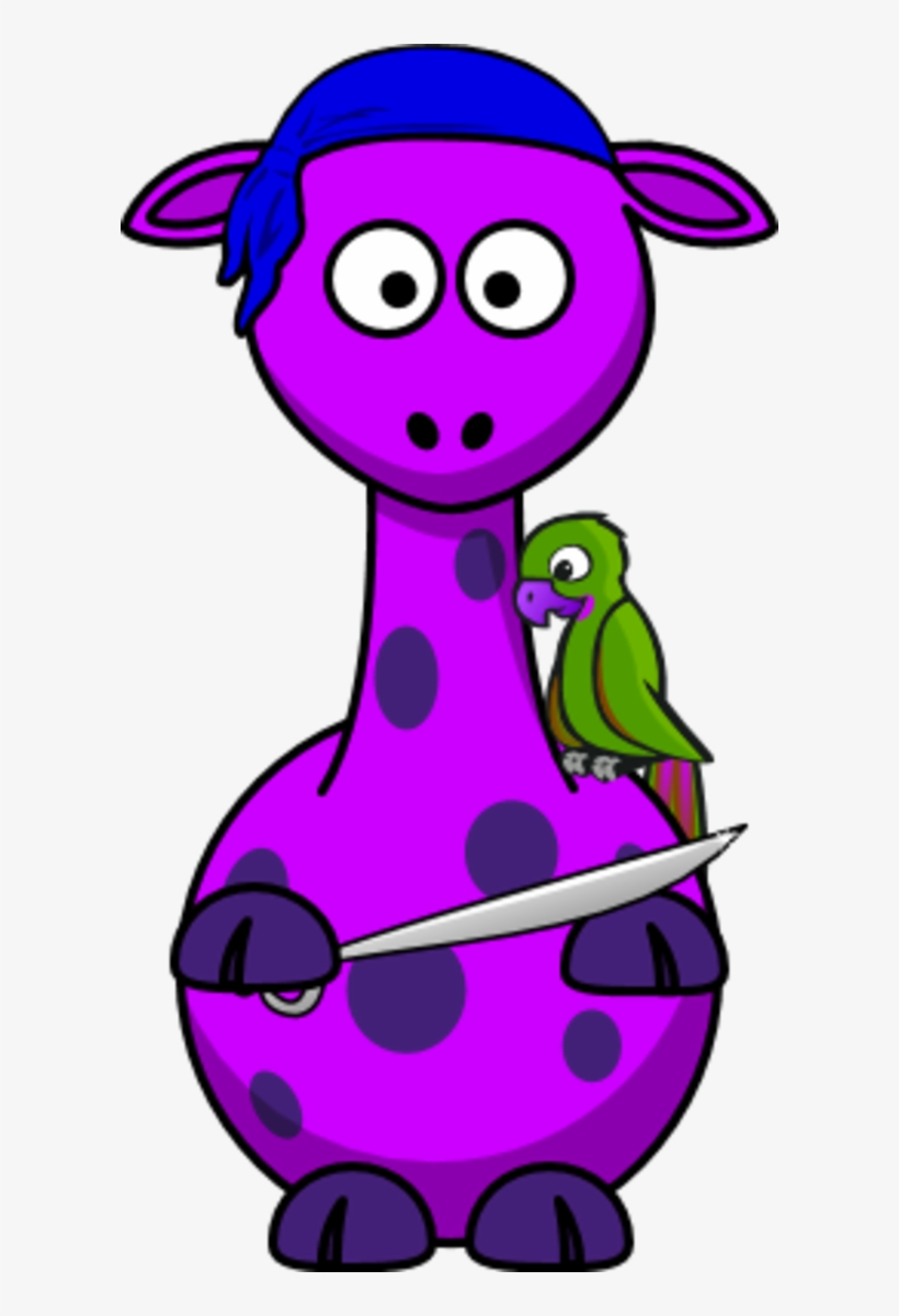 Pirate Sword Giraffe - Drawing, transparent png download