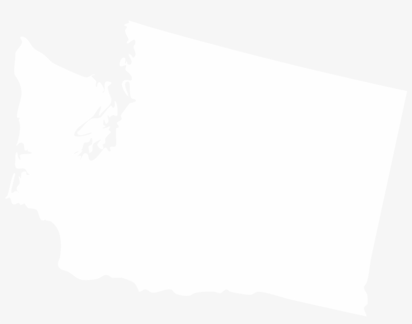 Washington - Home State- White On Gray - Lantern Press, transparent png download