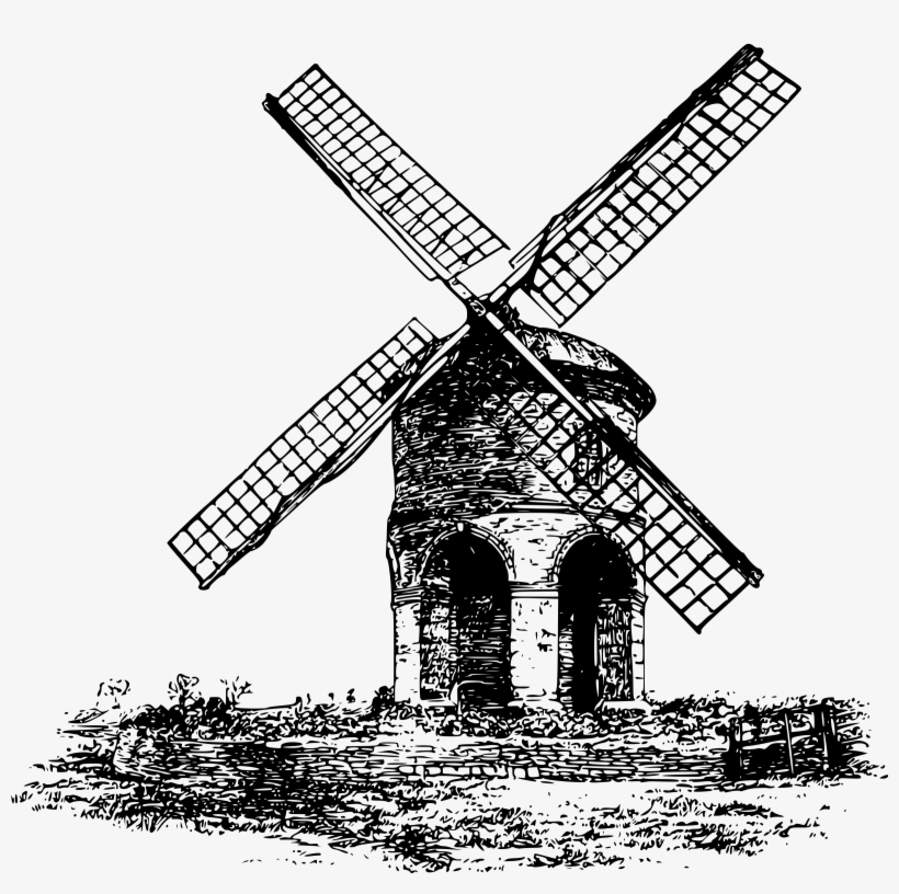 Windmill Clipart Black White
