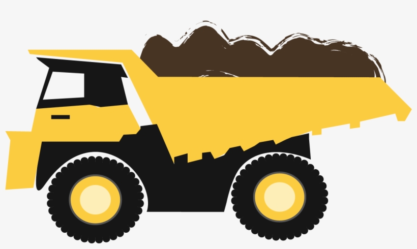 Construction Trucks Files Example Image Png Construction - Scalloped Seal Red Square Stickers, transparent png download