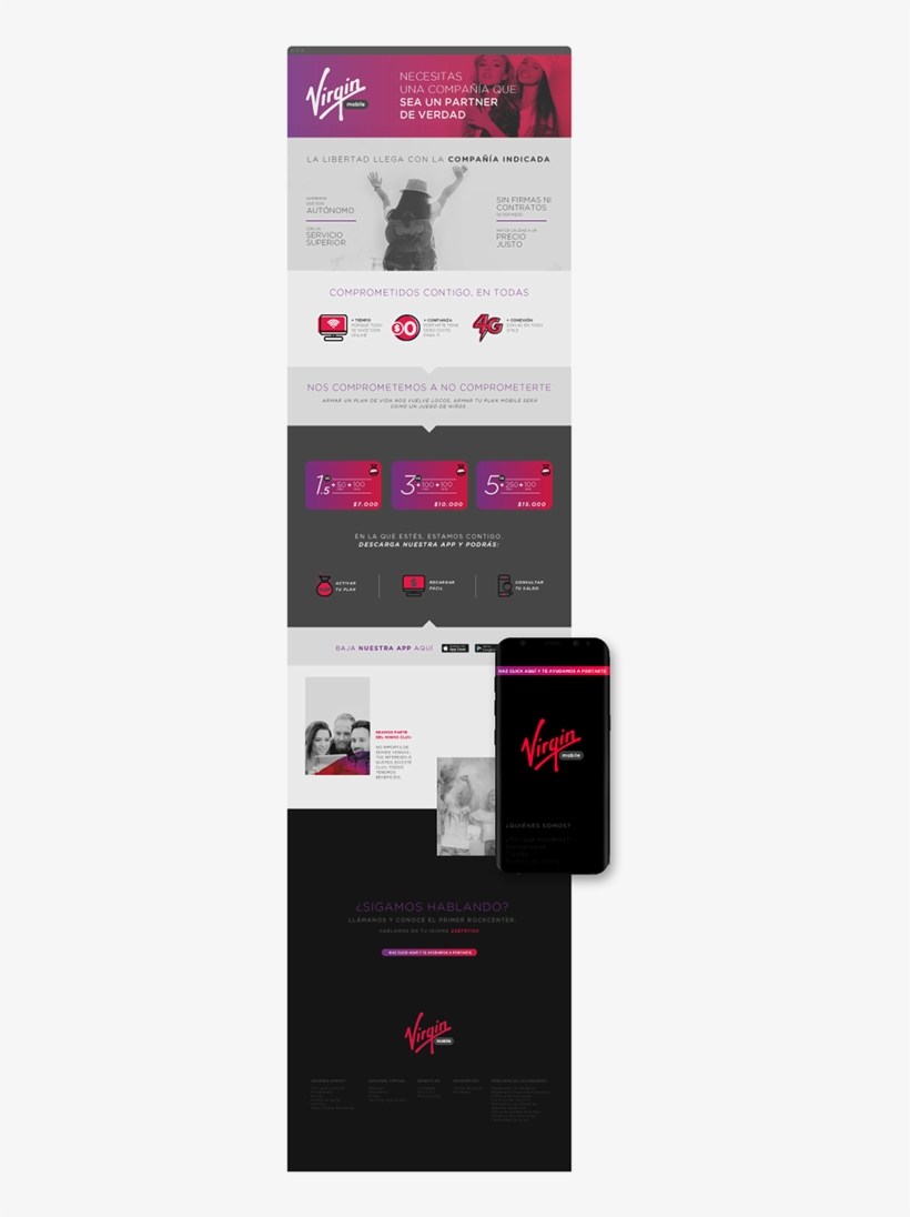 Mobile Landing Virgin - Flyer, transparent png download