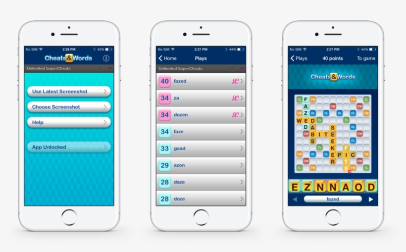 Cheats And Words Features - Iphone, transparent png download