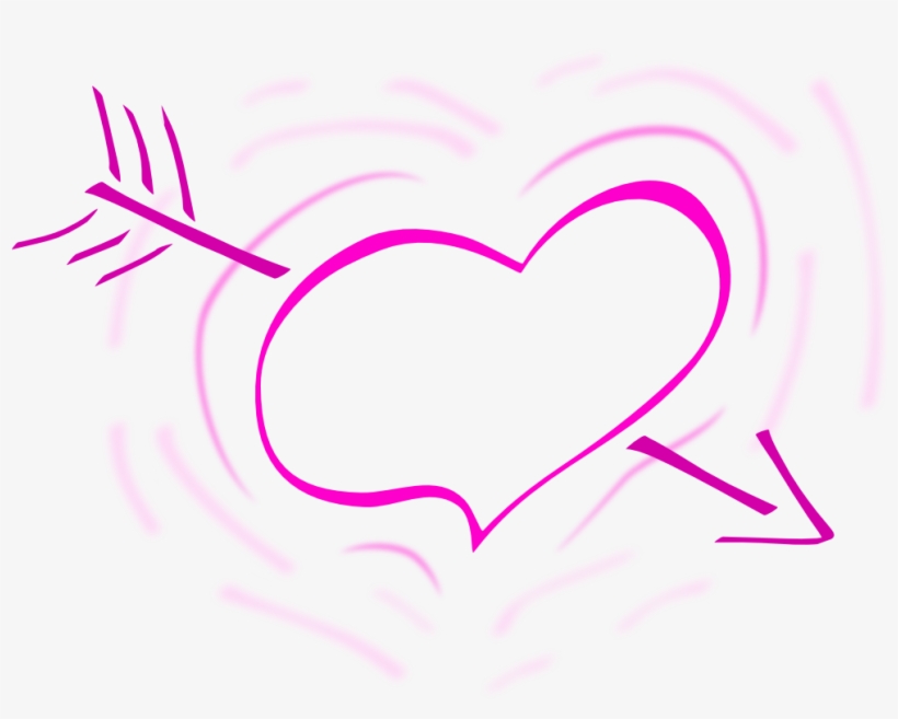 Pulsing Arrowed Heart Clip Art Black And White Library - Hearts Black And White Png, transparent png download