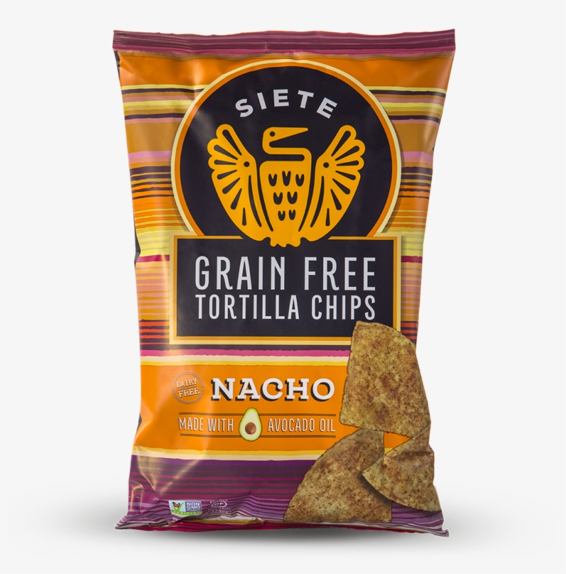 Nacho Grain Free Tortilla Chips 5oz - Siete Grain Free Tortilla Chips, transparent png download