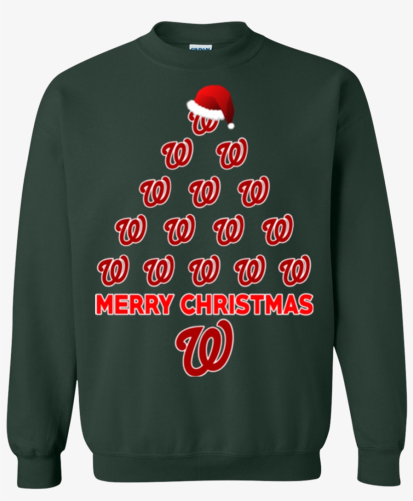 Washington Nationals Ugly Christmas Sweaters Merry - Sweatshirt, transparent png download