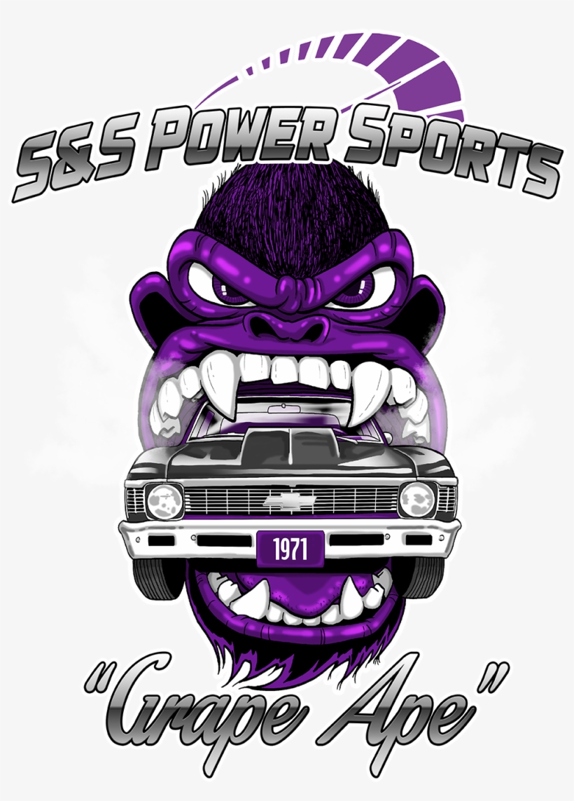 S&s Power Sports "grape Ape" T-shirt Design - S & S Power Sports, transparent png download