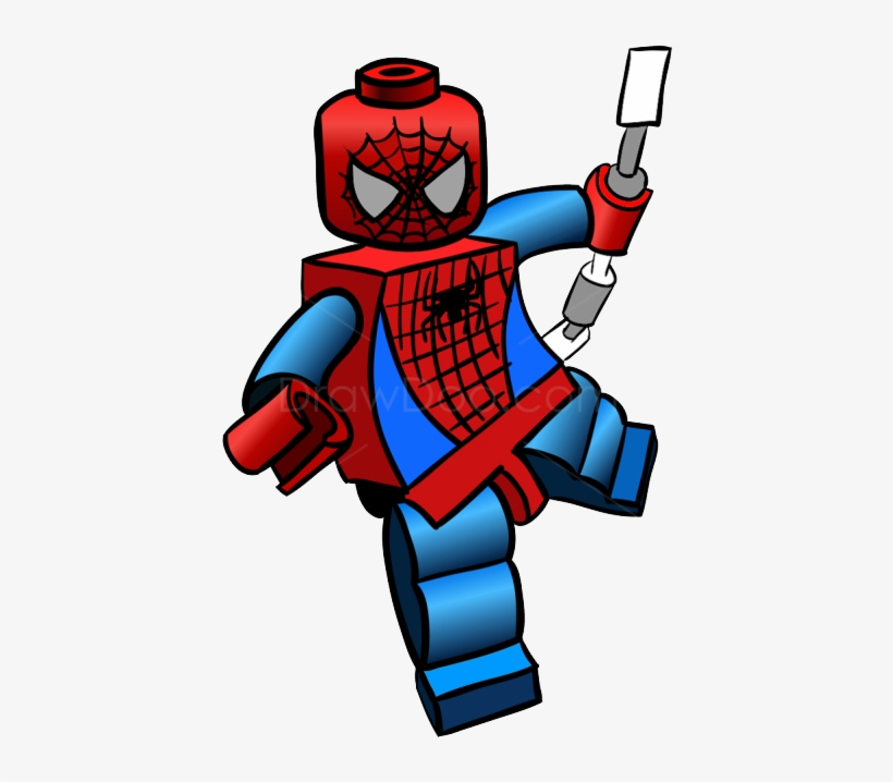 Spiderman Clipart Free - Lego Super Heroes Drawing, transparent png download