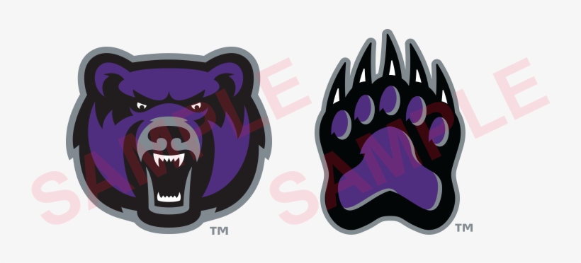 The Bear Head And Bear Paw Are Available For Use As - Central Arkansas Extra Large Magnet 'uca Bears W/bear, transparent png download