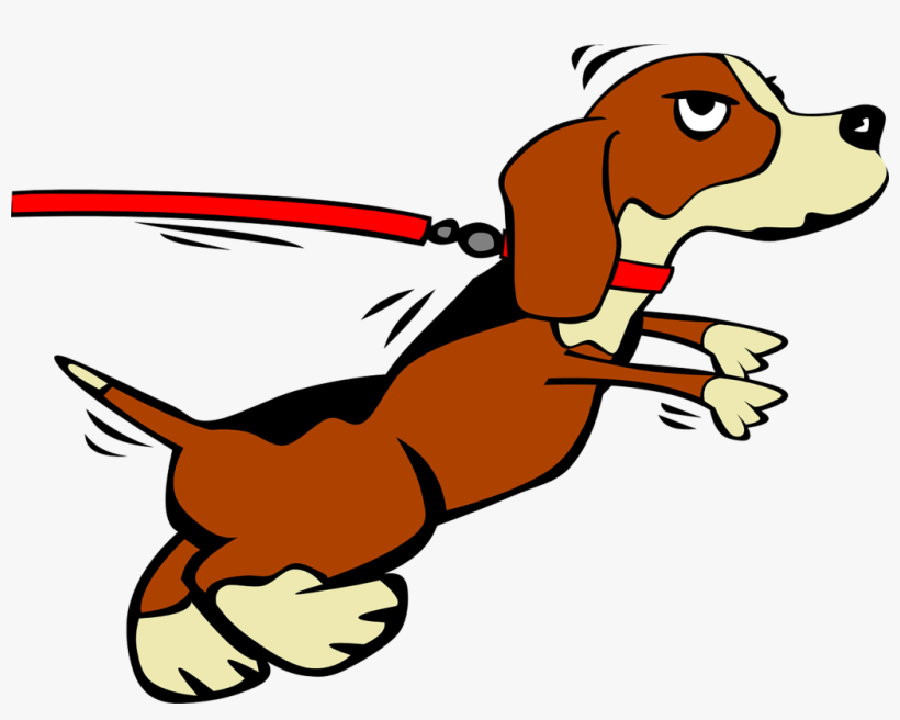 Pet Clipart Cartoon - Dog On Leash Cartoon, transparent png download