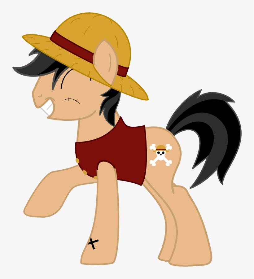 My Little One Piece - Luffy My Little Pony, transparent png download