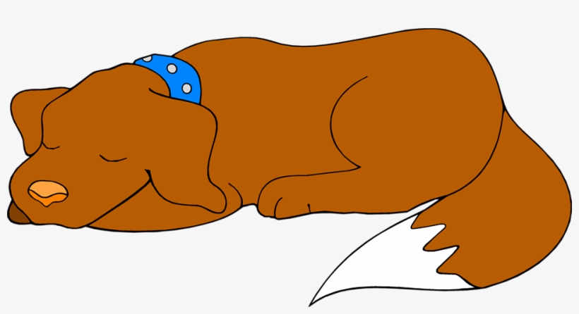 Puppy Clipart Sleepy Dog - Sleeping Dog Clip Art, transparent png download