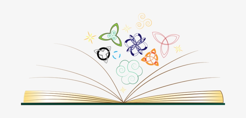 Book Open Mythology Celtic Illumination Tr - Desenho De Livro Aberto Png, transparent png download