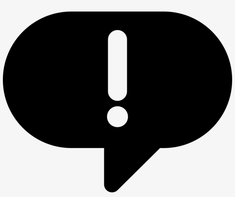Speech Bubble With Exclamation Mark Comments - Exclamation Point In Speech Bubble, transparent png download