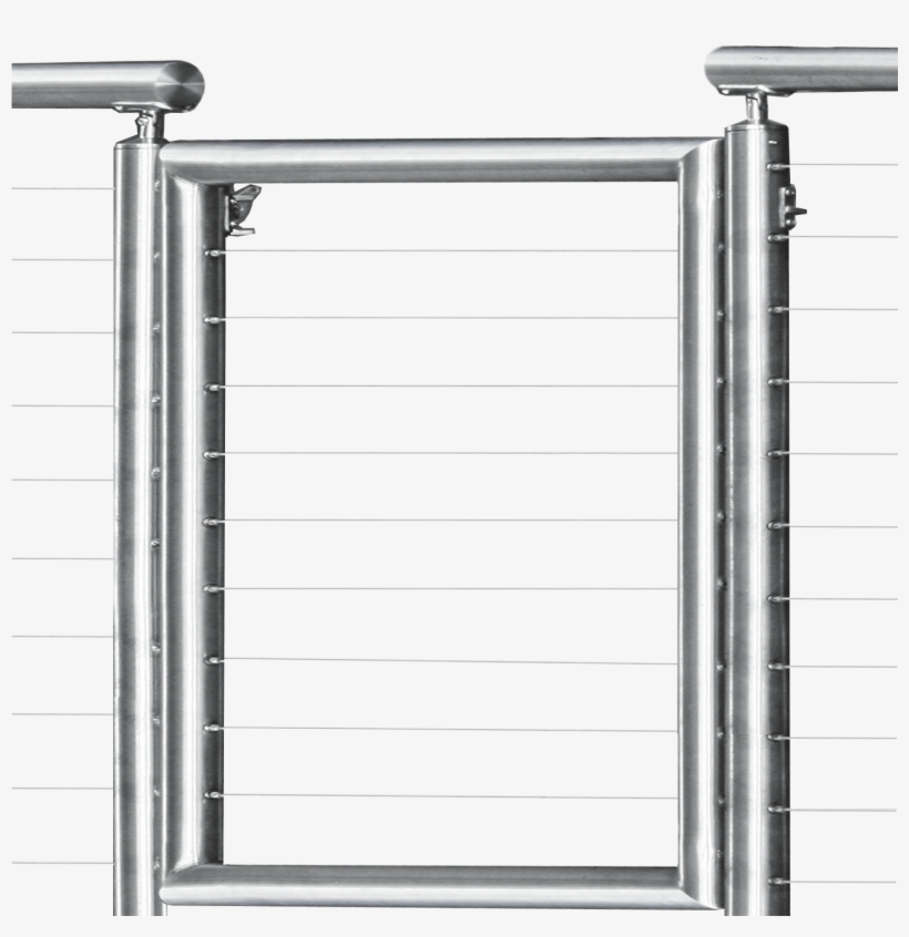 Stainless Steel Round Gate - Guard Rail, transparent png download