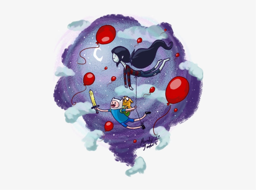 Finn, Marceline, And Adventure Time Image - Marceline The Vampire Queen, transparent png download