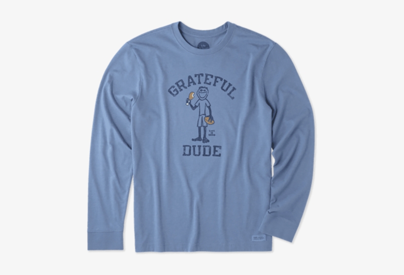 Men's Grateful Dude Jake Long Sleeve Crusher Tee - Life Is Good, transparent png download