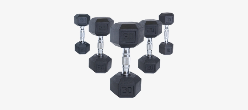 Dumbbell Png Images - Cap Barbell Rubber Coated Hex Dumbbell With Contoured, transparent png download