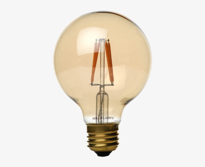 G Globe Antique Led - Edison Mills 40w E26 Led Vintage Filament Light Bulb, transparent png download