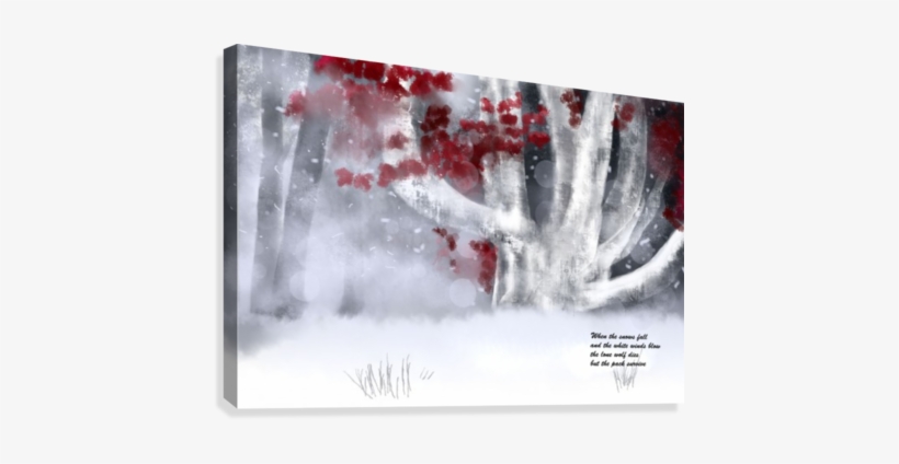 When The Snow Fall Canvas Print - Painting, transparent png download