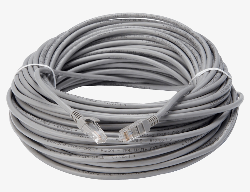 200 Foot Cat5e Extension Cables, Fire Resistant And - Security Cameras Ethernet Cable, transparent png download