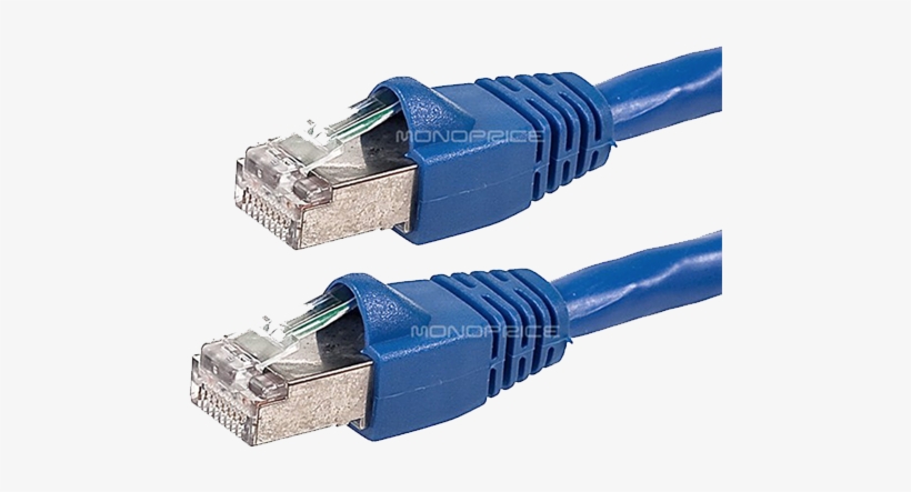 Monoprice Carries A Variety Of Cat6a Cables With Full - Cat6a 24awg Stp Ethernet Network Patch Cable, 14ft, transparent png download