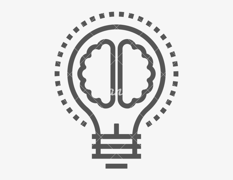 Light Bulb Brain Icons By Canva - Greek Ancient Painted Plates, transparent png download