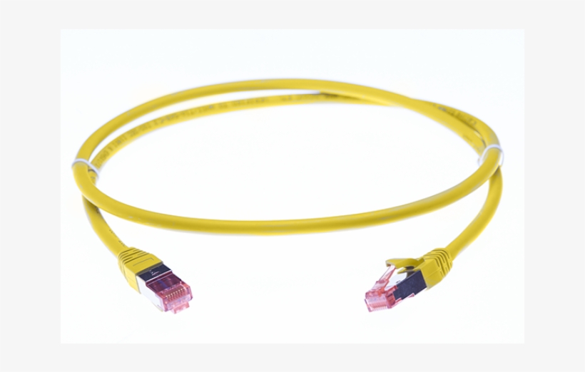 Yellow Cat 6a S/ftp Lszh Ethernet Network Cable - Usb Cable, transparent png download