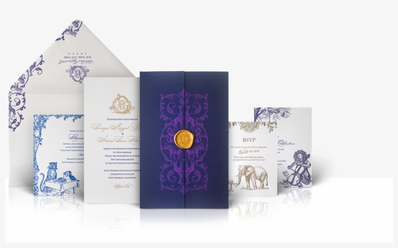 Santa Barbara Inspired Wedding Invitation Suite - Graphic Design, transparent png download