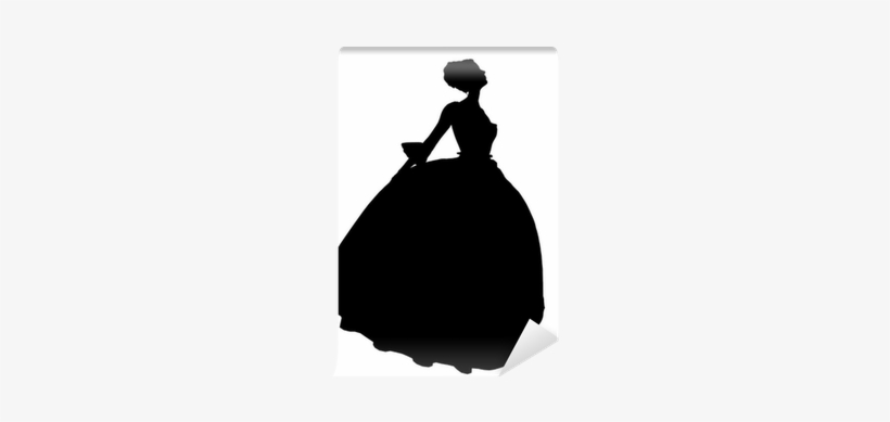 Cinderella Silhouette Illustration Wall Mural • Pixers® - Cinderella Silhouette, transparent png download