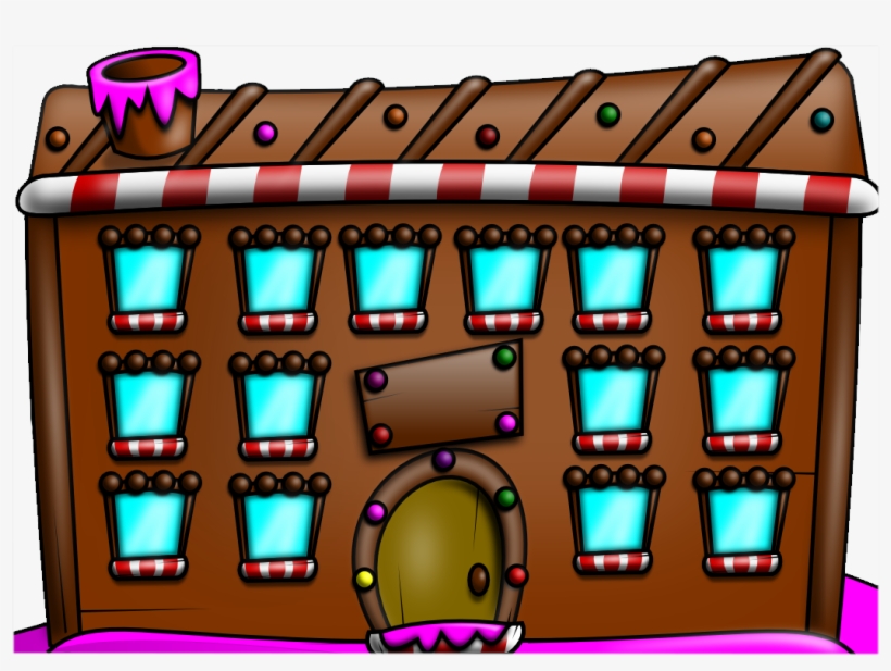 See Here House Outline Clipart Black And White - Chocolate House Clipart, transparent png download