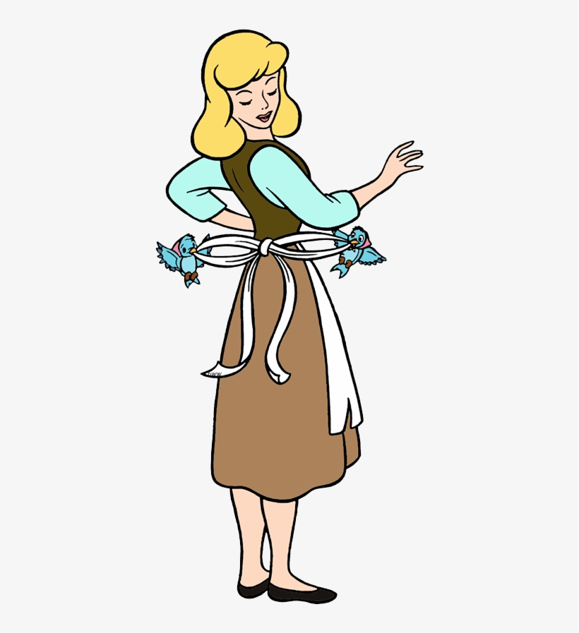 Cinderella Birds Tying Dress, transparent png download