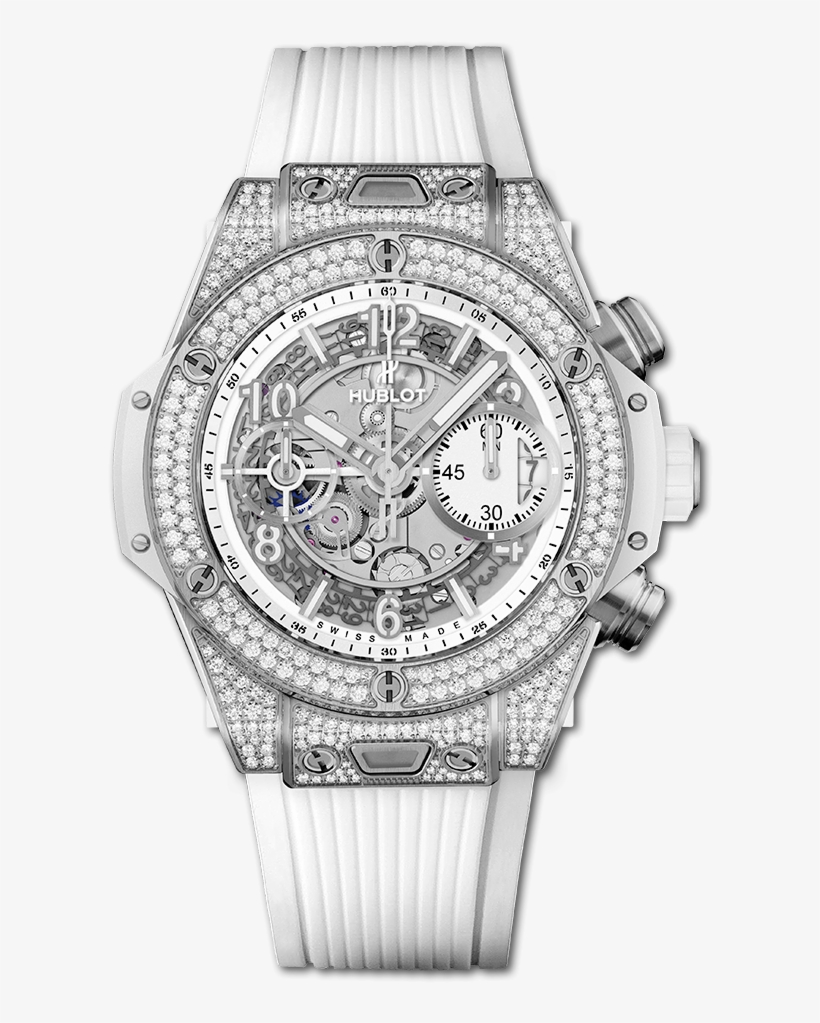 Big Bang Unico Titanium White Pavé - Hublot, transparent png download