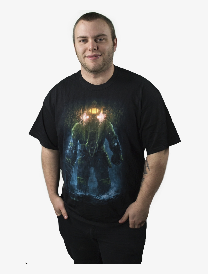 Player Black Male T-shirt - Bioshock 2 Shirt, transparent png download