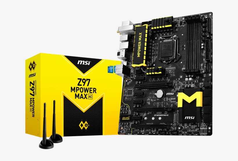 Msi Z97 Mpower Max Ac Atx Motherboard - Lga1150 Socket, transparent png download