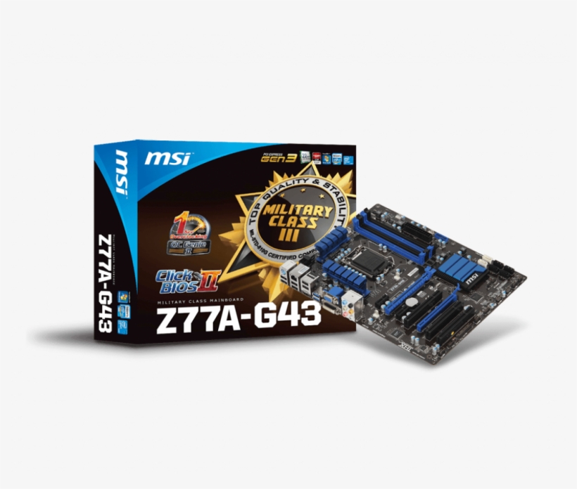 Intel, The Intel Logo, Intel Inside, Intel Core, And - Msi Z77a G43 Military Class Iii, transparent png download