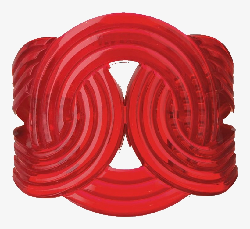 Red Lucite Cuff Bracelet - Bracelet, transparent png download