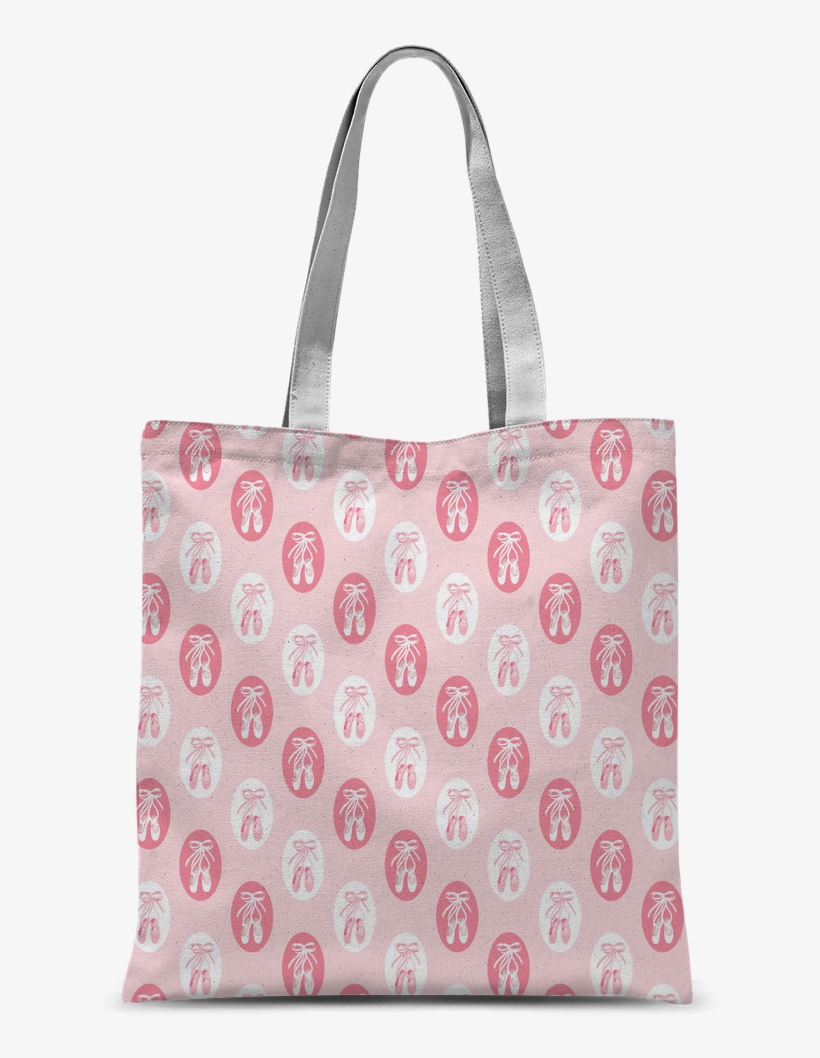 Ballet Shoe Ovals Sublimation Printed Tote Bag - Tote Bag, transparent png download