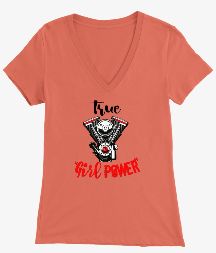 True Girl Power Vtwin Engine T-shirt - Shirt, transparent png download