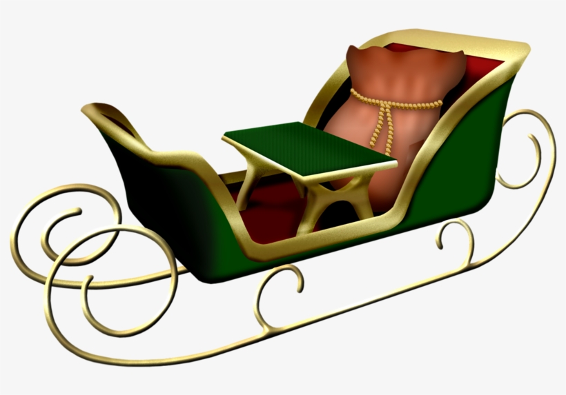 Santa Sleigh Png, Download Png Image With Transparent - Sled, transparent png download