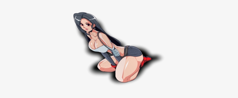 Tifa Lockhart Waifu Sticker - Cartoon, transparent png download